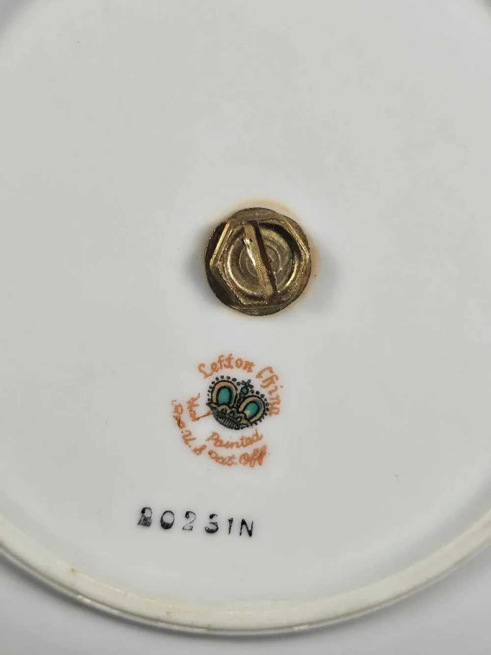 Mid Century Lefton China Golden Wheat Porcelain Bon Bon Dish With Center Handle